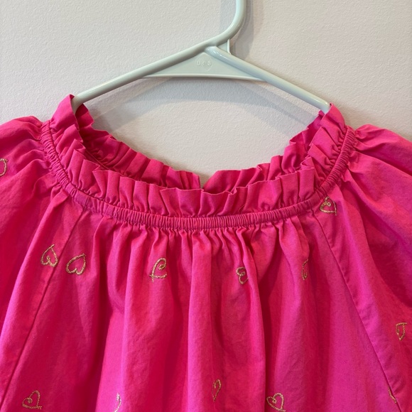 Crown & Ivy Pink Embroidered Heart Blouse - Picture 4 of 8